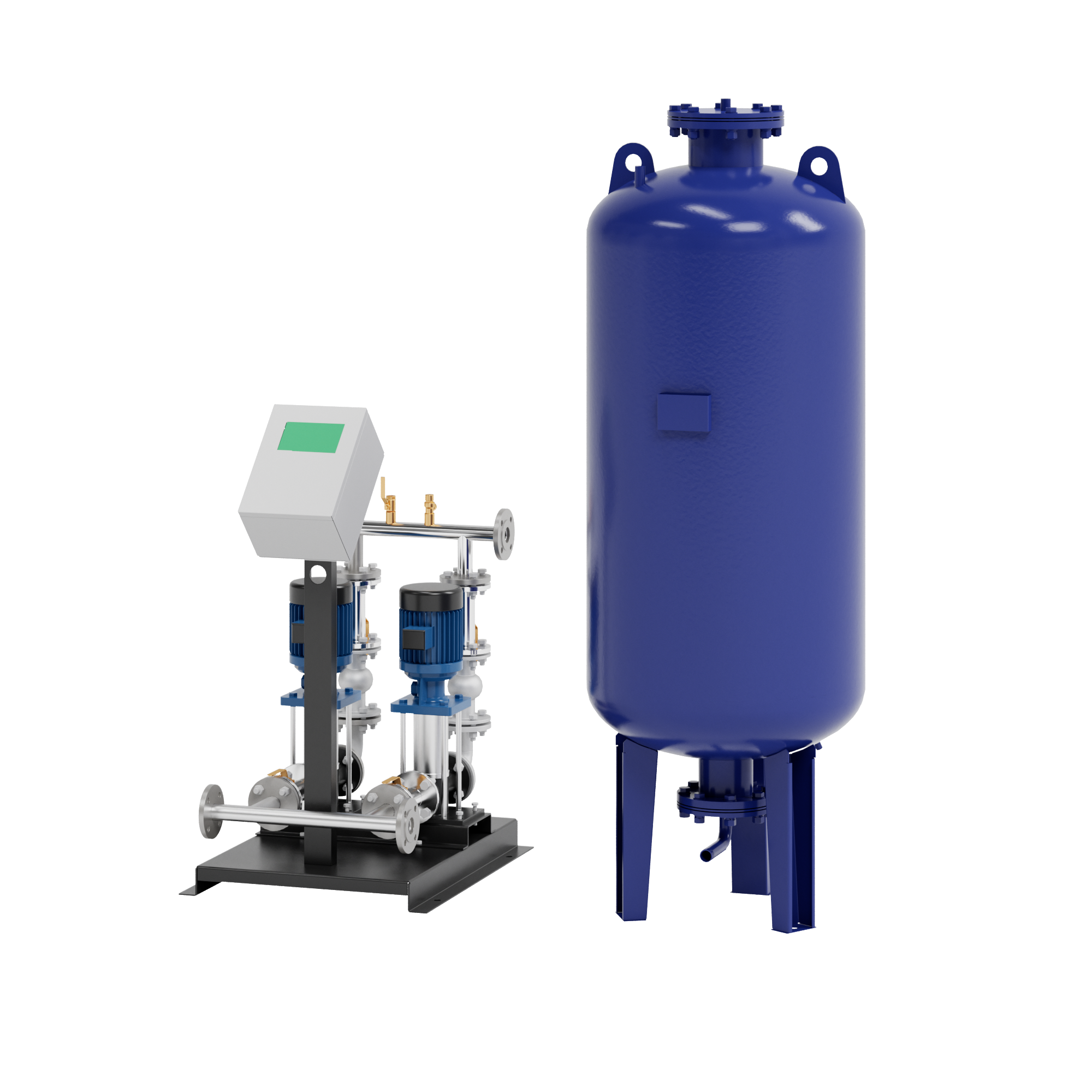 Система поддержания давления с насосом